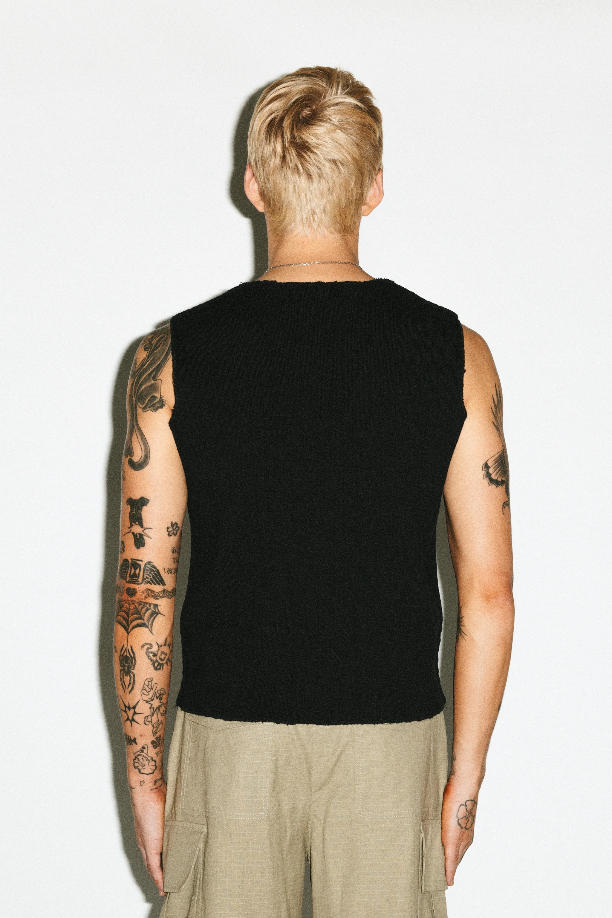 Camden Raw-Edge Muscle Tank  |  Black - Image 5