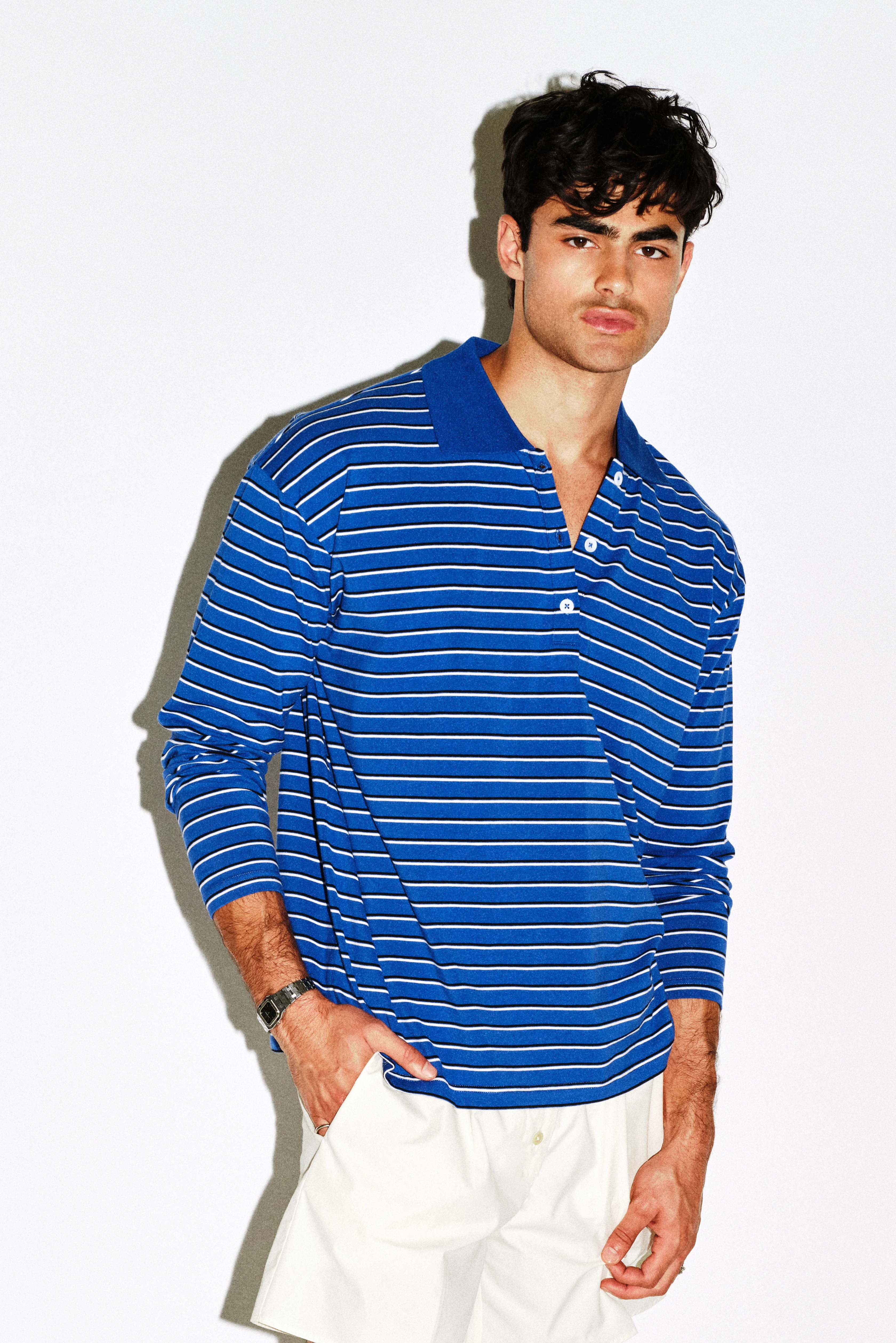 Elwyn Oversized Long Sleeve Polo - Image 7