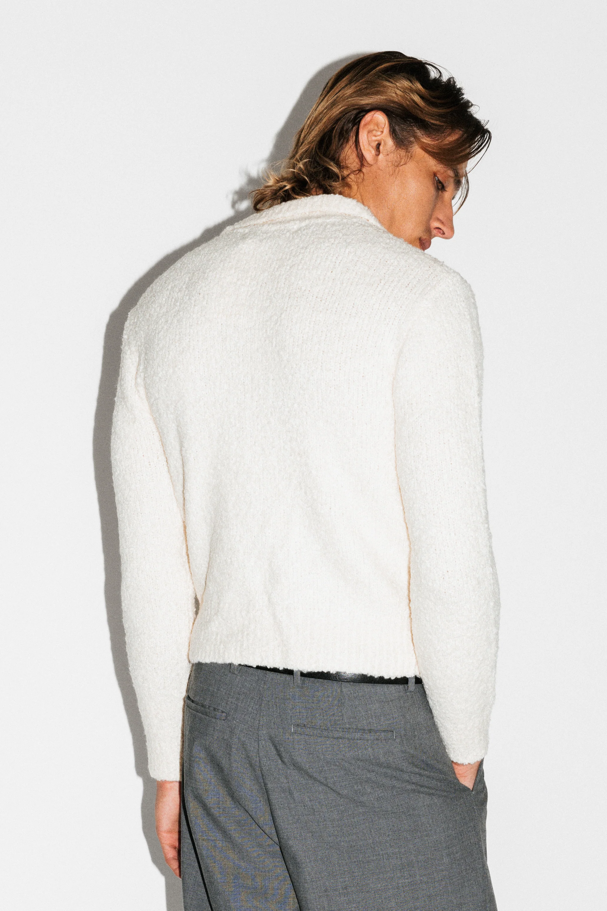 Hoover Textural Slim Zip Cardigan - Image 15