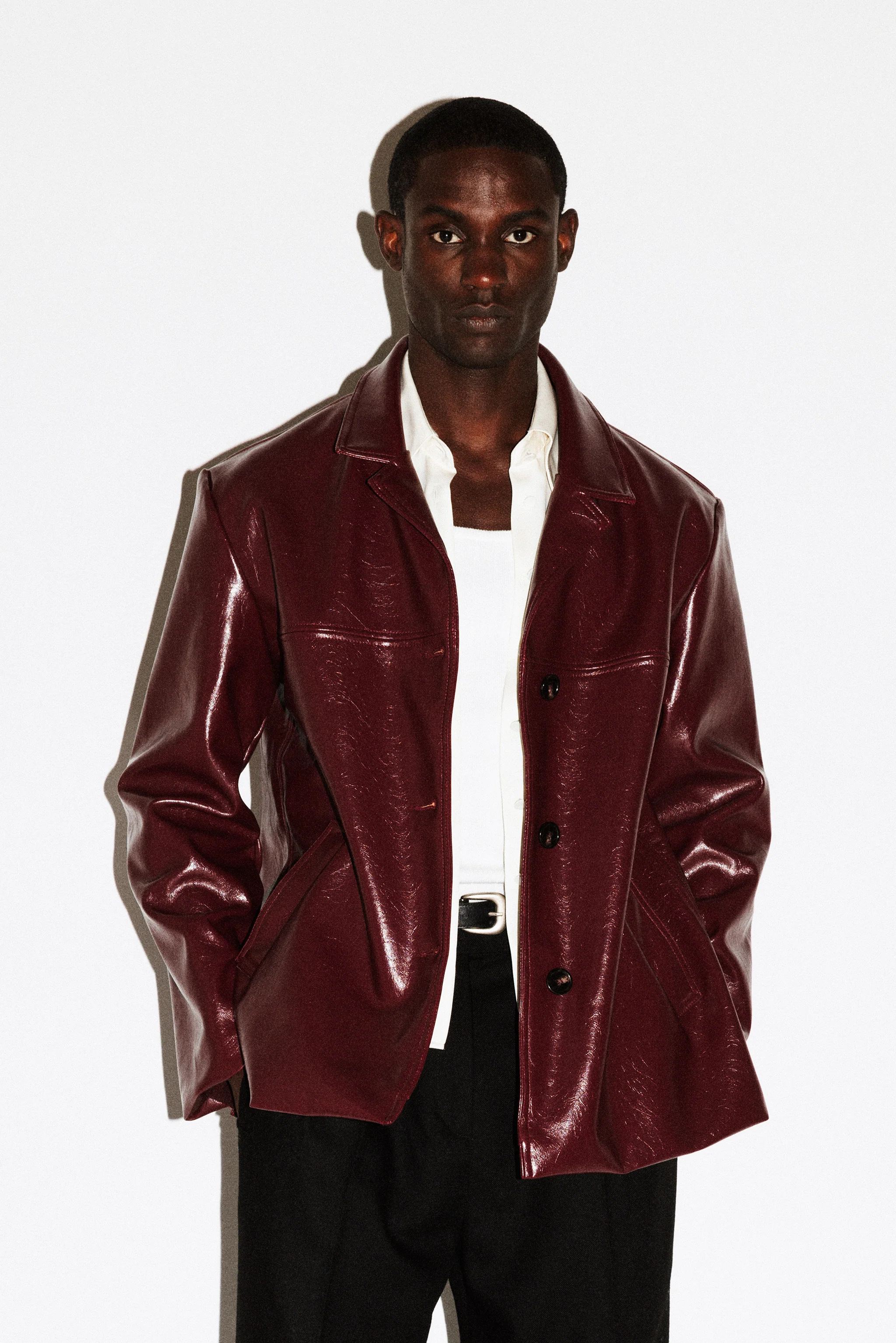Wiltern Vegan Leather Blazer - Image 8